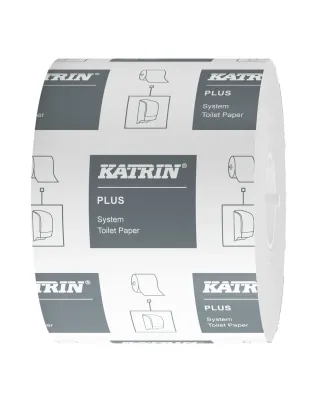 Katrin 66940 Plus Dispenser Toilet Paper Roll System 800 Sheets 2-Ply White
