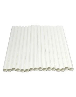JanSan Jumbo Paper Straws 10mm Bore 210mm White