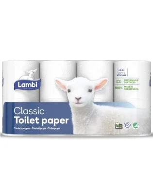 Lambi 54343 Classic 3Ply Toilet Rolls White