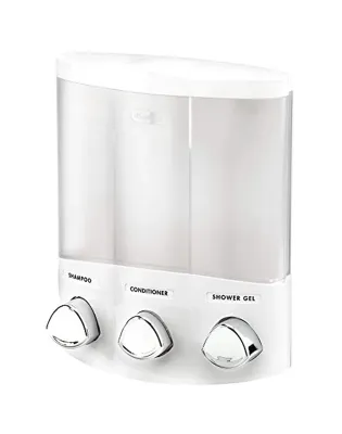 LFS 3 Chamber Shower Corner Dispenser White