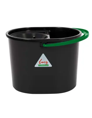 JanSan Recycled Oval Bucket & Wringer 5L Green