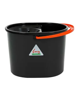 JanSan Recycled Oval Bucket & Wringer 5L Red