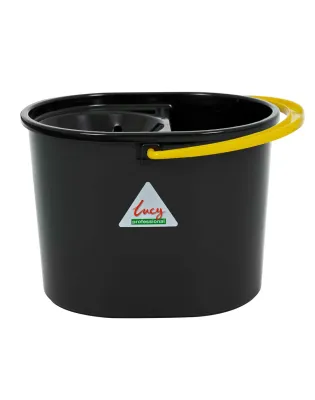 JanSan Recycled Oval Bucket & Wringer 5L Yellow