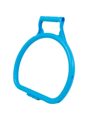 JanSan Ergonomic D Shape Litter Picking Bag Hoop Blue