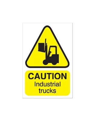 JanSan Caution Fork Lift Trucks 200x150mm Rigid Sign