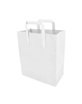 JanSan Medium White Paper Carrier Bags