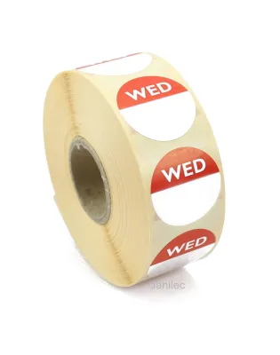 JanSan Wednesday Day Dots 1000 Labels