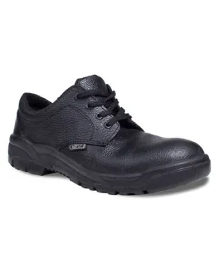 JanSan Black Safety Shoes Steel Cap UK 8