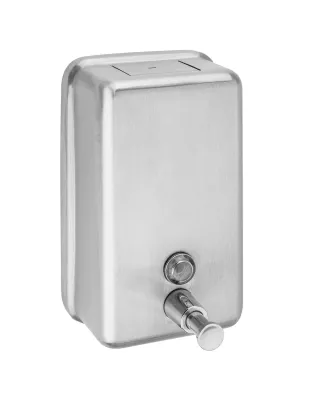 JanSan Vertical Stainless Steel Soap 1.2L Dispenser