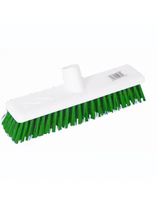 12" Green Very Stiff Hygiene Broom Hea