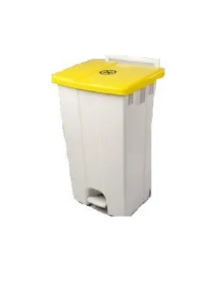 JanSan Polar Mobile Waste Bin 90 litre Yellow