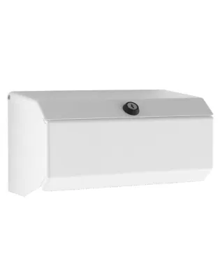 10" White Metal Hygiene Roll Dispenser