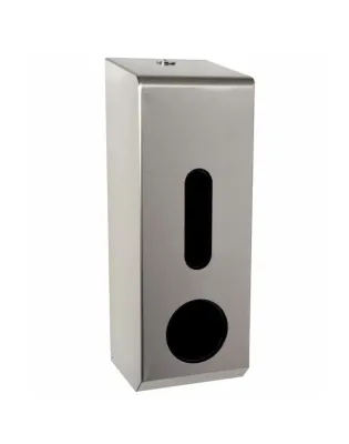JanSan 3 Roll Stainless Steel Toilet Roll Dispenser