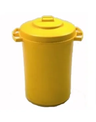JanSan Dustbin 110 Litre With Lid Yellow