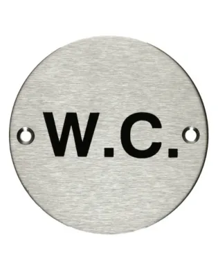 Stainless Steel WC Sign