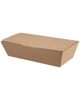 JanSan Kraft Compostable Clamshell Meal Box Medium