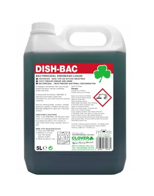 Clover Dish-Bac Bactericidal Washing Up 5L
