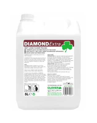 Clover Diamond Extra Wet Look Floor Polish 5L