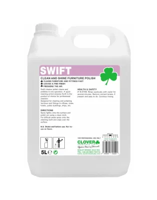 Clover Swift Clean &amp; Shine Furniture Polish 5L