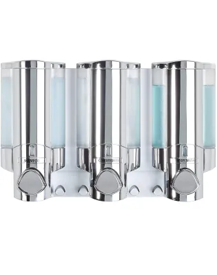 LFS 3 Chrome Chamber Soap Triple 350mL Dispenser