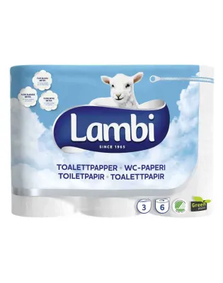 Lambi Luxury 3Ply Toilet Rolls White - Pallet