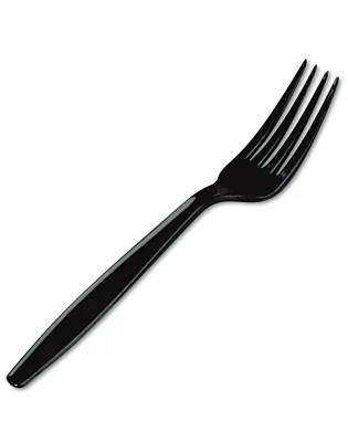 Standard Plastic Forks Black