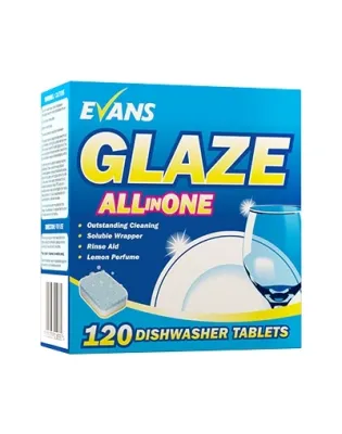 Evans Glaze All in One Dishwasher Tablets 120 Tabs