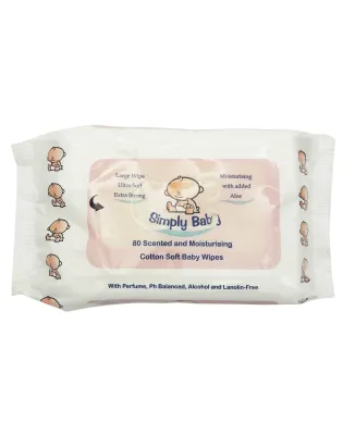 Simply Baby Wipes Lightly Scente W/ Aloe 80 Wipes