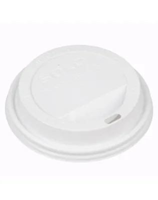 Solo TL36R Traveler Domed Paper Cup Lid White 12oz