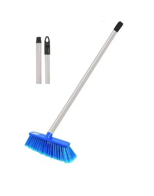 JanSan Deluxe Blue Soft Broom Complete 12" 30cm