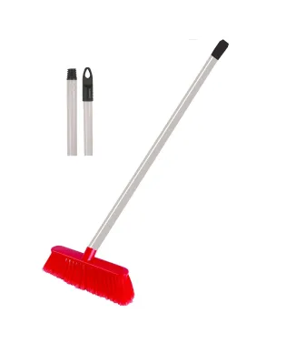 JanSan Deluxe Red Soft Broom Complete 12" 30cm