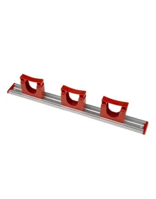 Aluminium Rail 3 Red Hangers 515mm