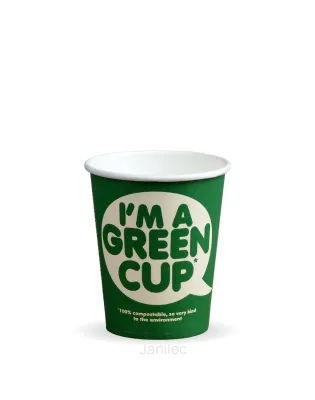 JanSan IM A GREEN CUP Compostable 8oz 240mL Cup