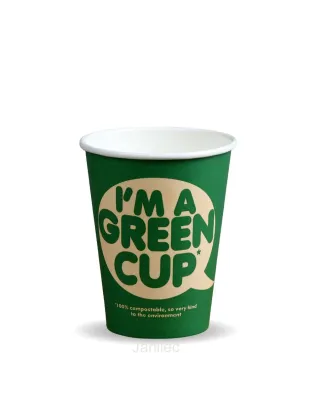 JanSan IM A GREEN CUP Compostable 12oz 355mL Cup