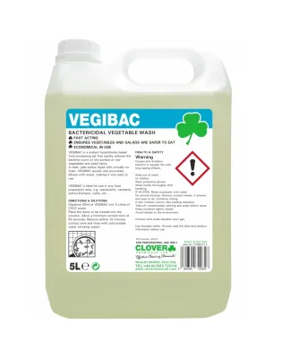 Clover Vegibac Bactericidal Vegetable Wash 5L