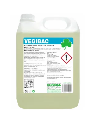 Clover Vegibac Bactericidal Vegetable Wash 5L