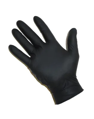 JanSan X Small Black Nitrile Powder Free Gloves