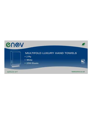 Multifold Luxury White Hand Towels 2 Ply
