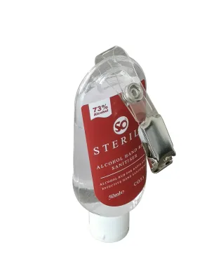 Selden C053 So Sterile 50mL Alcohol Hand Sanitiser W/ Clips