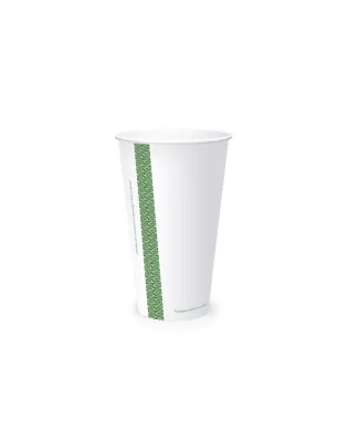 Vegware Green Leaf 76 Series 22oz 625mL Cold Paper Cup