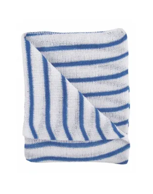 JanSan Blue Striped Bleached Dishcloths