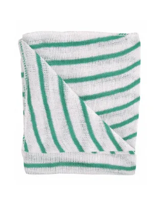 JanSan Green Striped Bleached Dishcloths