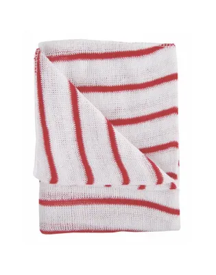 JanSan Red Striped Bleached Dishcloths