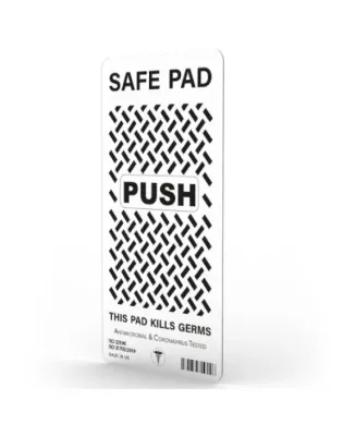 Safe Pad Antibacterial 20cm Push Pad Clear