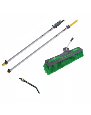Unger nLite Connect Pole &amp; Simple Power Brush Green 24ft 7.5m