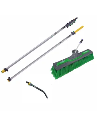 Unger nLite Connect Pole &amp; Simple Power Brush Green 29ft 9m