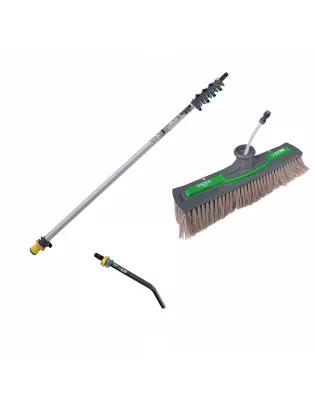 Unger nLite Connect Pole &amp; Simple Power Brush Grey 20ft 6m