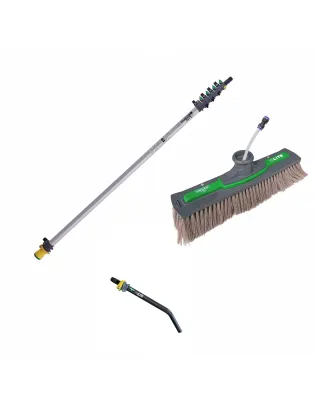 Unger nLite Connect Pole &amp; Simple Power Brush Grey 14ft 4.5m