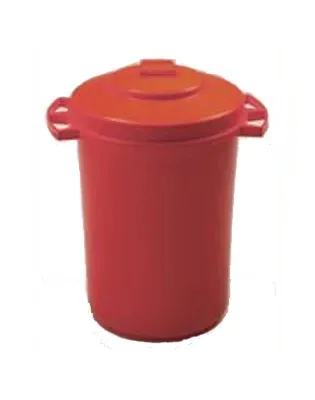 JanSan Dustbin 110 Litre With Lid Red