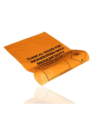 JanSan 80L 5Kg Orange Clinical Waste Bags